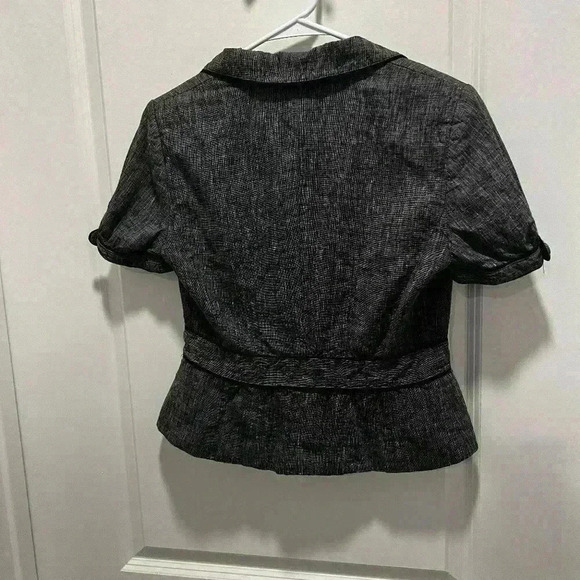 Ann Taylor Loft Womens 4 Blazer Jacket Gray Two Buttons Career (0463) - Picture 6 of 11